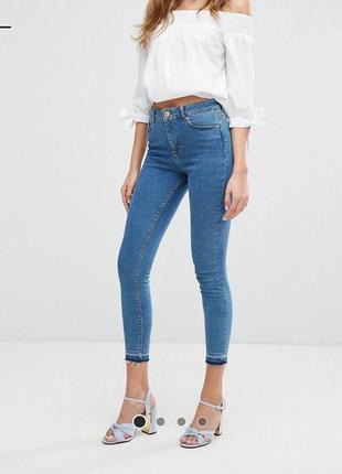Модные узкие джинсы asos miss selfridge, uk8 (w26/l32)5 фото