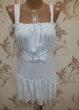 Дуже красива майка,туніка білосніжна..