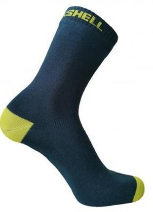 Водонепроницаемые носки dexshell ultra thin crew nl socks l blue/yellow (ds683nll)