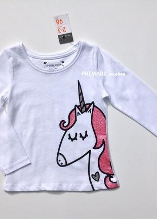 Реглан для девочки единорог primark