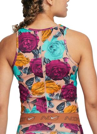 Майка футболка топ для бігу nike dri fit icon clash tank multicolour спортивний в квітковий принт новий оригінал1 фото