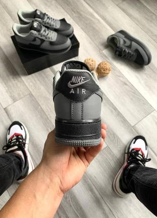 Кросівки nike air force 1 black-grey 5