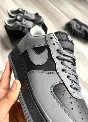 Кросівки nike air force 1 black-grey 3