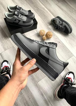 Кросівки nike air force 1 black-grey 4