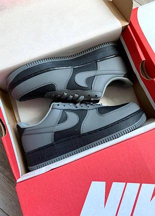 Кросівки nike air force 1 black-grey 7