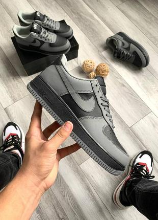 Кросівки nike air force 1 black-grey 2