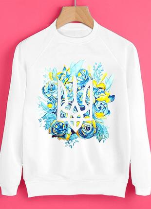 Новые женские патриотические свитшоты на флисе трехнить s-3xl 44-54