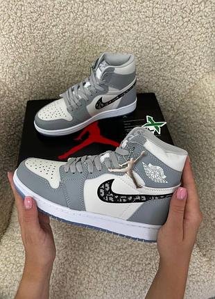 Jordan Dior G5 Nike Air Jordan High X D10r Grey, жіночі кросівки