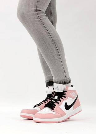 Nike air jordan 1 retro high pink, женские кроссовки джордан найк демисезонные, кросівки жіночі найк аір джордан6 фото