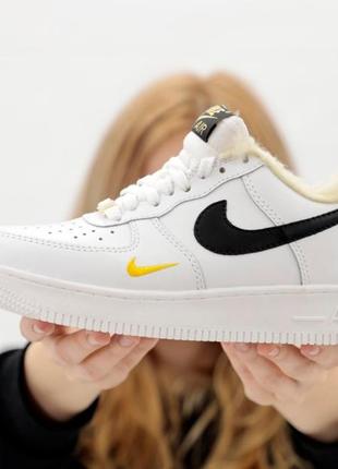 ❄️nike air force 1 low white black swoosh winter❄️❤️36рр-45рр❤️кросівки найк форс зимні білі, кросовки зимние найк форс