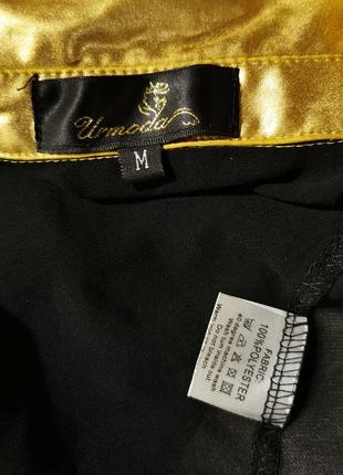 Рубашка с золотистой отделкой urmoda блуза шифоновая полупрозрачная нарядная7 фото