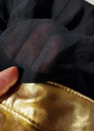 Рубашка с золотистой отделкой urmoda блуза шифоновая полупрозрачная нарядная6 фото