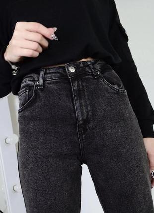 Джинси мом на флісі жіночі теплі зимові штани4 фото