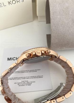 Michael kors blair chronograph mk6763 женские брендовые наручные часы хронограф майкл корс мишель корс на подарок жене девушке8 фото