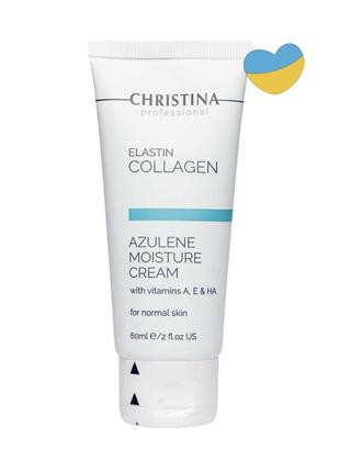 Азуленовий зволожувальний крем christina elastic collagen azulene moisture cream для нормальної шкіри, 60мл1 фото