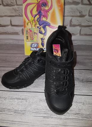 Original нові шкіряні черевики skechers bikers school daze 19. 7 см3 фото