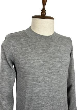Сірий меріно пуловер з надписом на комірі burberry2 фото
