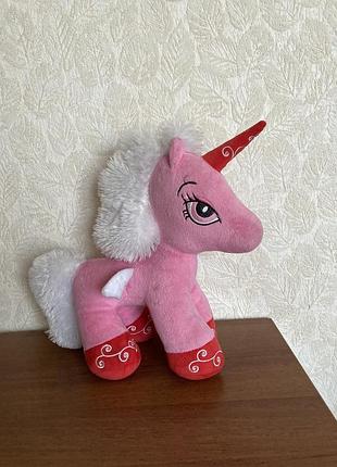 Красивый плюшевый единорог, б/у детская мягкая игрушка, іграшка дитяча