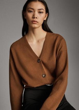Кардиган шерсть с кашемиром от massimo dutti