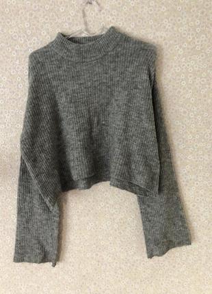 Серый женский свитер3 фото