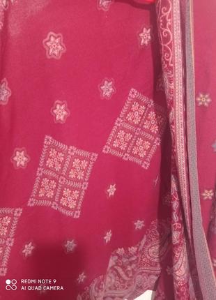 Дуже гарний величезний шарф палантин плед накидка индийский бохо кэжуал винтаж2 фото