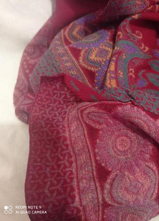 Дуже гарний величезний шарф палантин плед накидка индийский бохо кэжуал винтаж8 фото