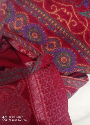 Дуже гарний величезний шарф палантин плед накидка индийский бохо кэжуал винтаж9 фото