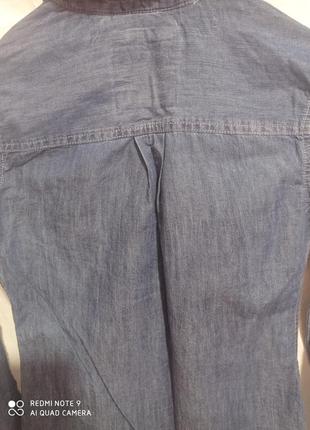Х2. джинсовая хлопковая тонкая женская рубашка хлопок бавовна6 фото