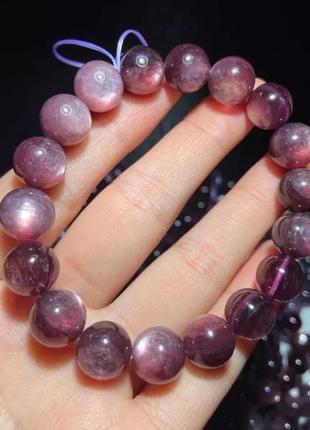 Фіолетовий ліпідліт браслет purple lepidolite gem