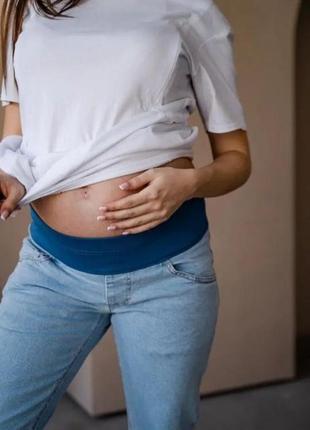Качественные джинсы под животик для беременных9 фото