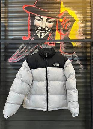 Мужской чёрно-белый пуховик the north face чоловічий чорно-білий пуховик the north face