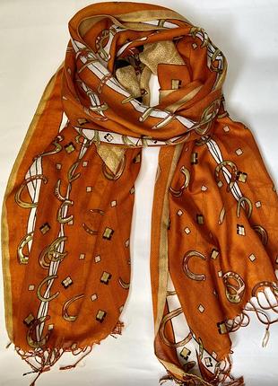 Шарф демісезонний помаранчевий