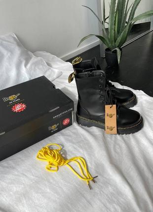 Женские чёрные ботинки dr.martens jadon жіночі чорні черевики dr.martens jadon