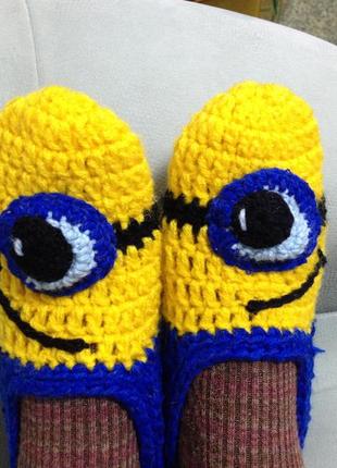 Тапки миньон ручная работа!