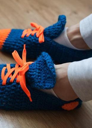 Кеды вязаные домашние тапочки