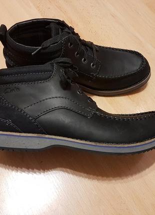 Шкіряні черевикиь clarks mahale mid black1 фото