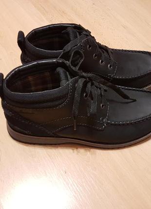 Шкіряні черевикиь clarks mahale mid black2 фото