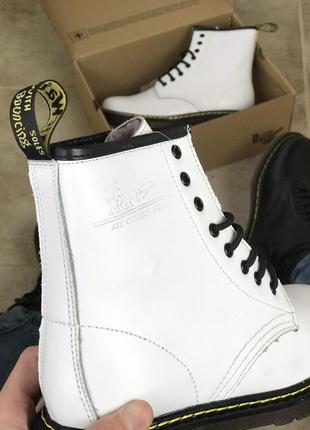 Жіночі ботінки  dr. martens white женские ботинки мартинсы8 фото