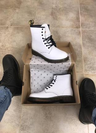 Жіночі ботінки  dr. martens white женские ботинки мартинсы6 фото