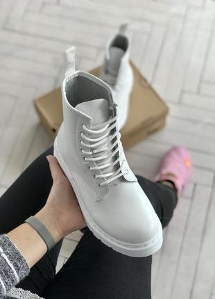 Жіночі ботінки  dr. martens white женские ботинки мартинсы5 фото