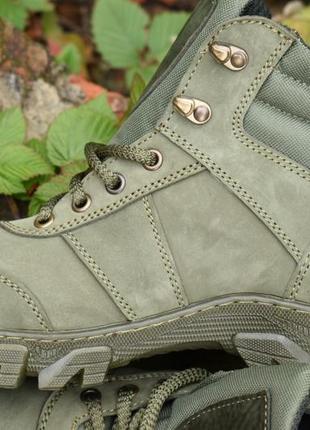Тактичні черевики,берці,берци чоловічі шкіряні зсу/всу хакі,зелені демі,демісезонні осінні,весняні (осінь-весна 2022-2023) 
 армійські,воєнні2 фото