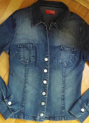 Джинсовый жакет с эффектом потертости