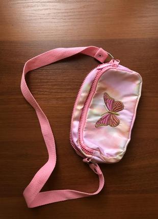 Сумка розова з метеликом