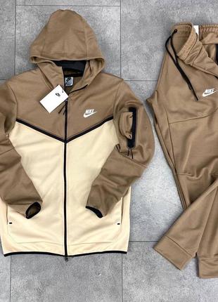 Мужской спортивный трикотажный костюм nike tech fleece