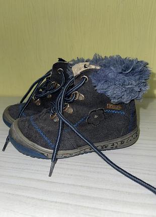 Капчики сині для дівчинки теплі всередині на холодну погоду