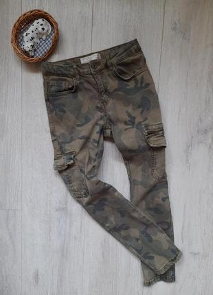 Джинси для дівчинки zara мілітарі камуфляжні 8 років