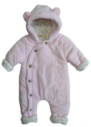 Комбінезон рожевий із рельєфним малюнком для дівчинки (62 см.)  bebessi 2125000790893