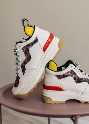 Жіночі кросівки fendi white женские кроссовки фенди2 фото