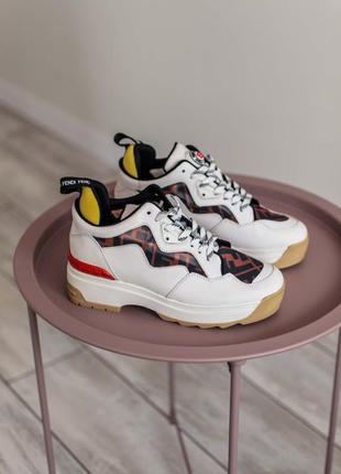Жіночі кросівки fendi white женские кроссовки фенди3 фото