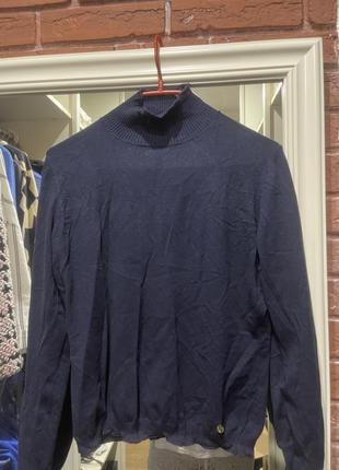 Гольф Emporio Armani Marinblå röda tofflor med stor örnlogga och monogram